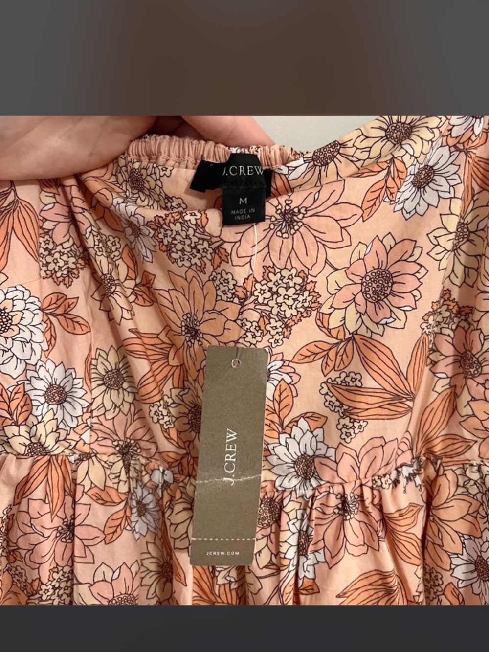J.Crew Squareneck 100% Cotton Poplin Dress in the Zinnia Floral Print - Picture 10 of 12